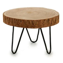 Giftdecor Giftdeco Bijzettafel - hout - rond - 20 cm