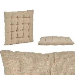 Tuinstoelkussens-Giftdecor Stoelkussen - binnen/buiten - creme wit - 40 x 5cm
