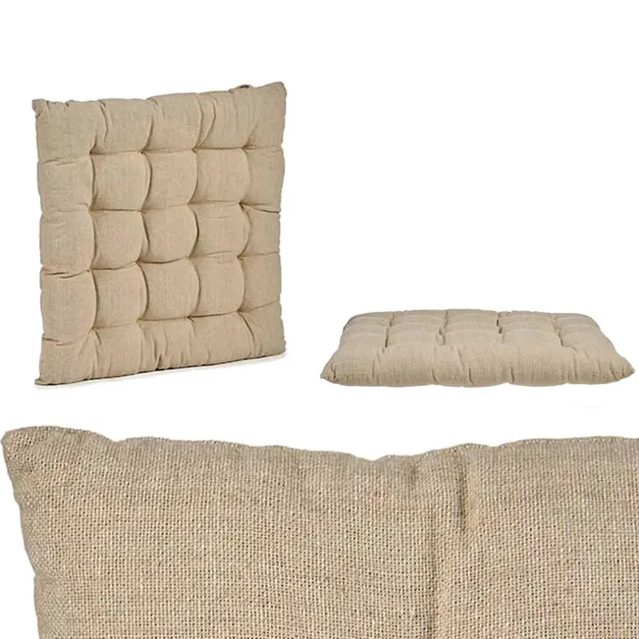 Tuinstoelkussens-Giftdecor Stoelkussen - binnen/buiten - creme wit - 40 x 5cm