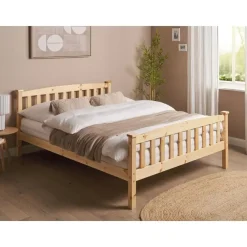 Twijfelaars-Beliani GIVERNY - Bed - Lichthout - 140 x 200 cm - Dennenhout