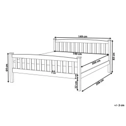 Twijfelaars-Beliani GIVERNY - Bed - Lichthout - 140 x 200 cm - Dennenhout