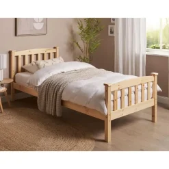 Beliani GIVERNY - Bed - Lichthout - 90 x 200 cm - Dennenhout