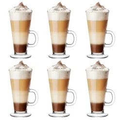 Koffieglazen-Glasmark Caffe Latte macchiato glazen Paris - glas - 6x - 250 ml
