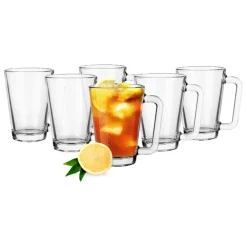 Glasmark Theeglazen/koffie glazen Toscane - glas - 6x stuks - 250 ml