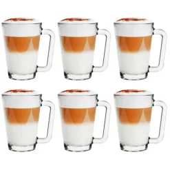 Glasmark Theeglazen/koffie glazen Toscane - glas - 6x stuks - 250 ml