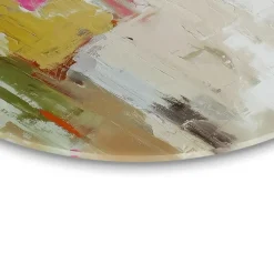Schilderijen-Reinders Glasschilderij Abstracte harmonie - Ø 50cm - Bont