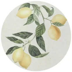 Reinders Glasschilderij Citroentak - Ø 70cm - Geel