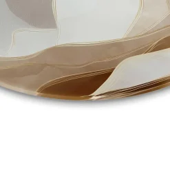Reinders Glasschilderij Maan achter de bergen - Ø 50cm - Beige