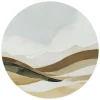 Schilderijen-Reinders Glasschilderij Neutrale natuur - Ø 70cm - Beige