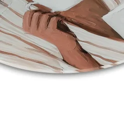 Schilderijen-Reinders Glasschilderij Ochtendkoffie met een Boek II - Ø 50cm - Beige