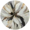 Reinders Glasschilderij Stijlvolle bloem - Ø 50cm - Beige