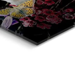 Reinders Glasschilderij Vrouw met Bloemenglitters - 78 x 116cm - Bont