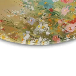 Reinders Glasschilderij Zomers strand - Ø 70cm - Beige