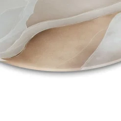 Schilderijen-Reinders Glasschilderij Zon achter de bergen - Ø 50cm - Beige