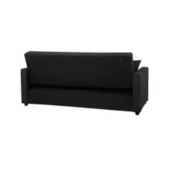 Beliani GLOMMA - Slaapbank 3-zits - Zwart - Polyester