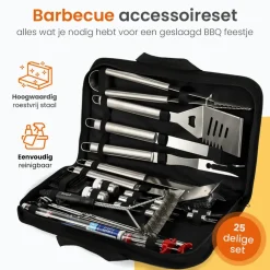 Barbecues En Accessoires-Goliving Barbecue Accessoireset - BBQ Gereedschap - 25 Barbecue Accessoires
