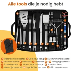 Barbecues En Accessoires-Goliving Barbecue Accessoireset - BBQ Gereedschap - 25 Barbecue Accessoires