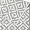 Goliving Buitenkleed Summer Diamond - 183x290CM - Draagtas - Grijs/Wit
