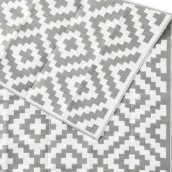 Goliving Buitenkleed Summer Diamond - 183x290CM - Draagtas - Grijs/Wit