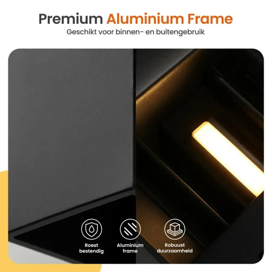 Goliving buitenlamp – Wandlamp - Kubuslamp – LED - Zwart
