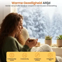 Koffieglazen-Goliving Dubbelwandige Koffieglazen - Kopjes - Glazen - Set Van 6