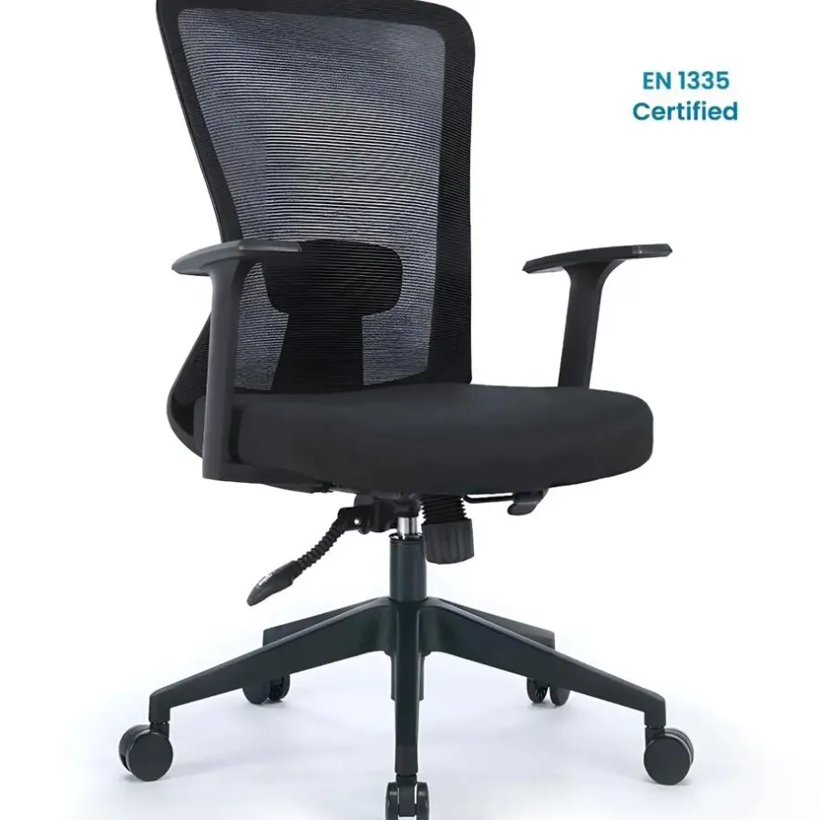 Goliving Ergonomisch bureaustoel - Verstelbaar - Op wieltjes - Zwart