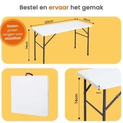 Kamperen En Outdoor-Goliving Inklapbare Tafel – Klaptafel – Campingtafel – Vouwtafel Buiten