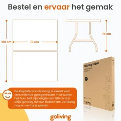 Kamperen En Outdoor-Goliving Inklapbare Tafel – Klaptafel – Campingtafel – Vouwtafel Buiten