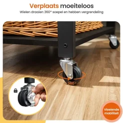 Goliving Keukentrolley - Keukenkast - Keukenrek - Keuken Organizer - Zwart
