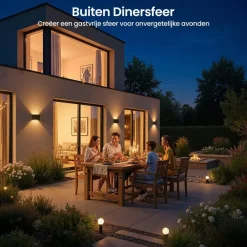 Buitenverlichting|Wandlampen-Goliving lamp – Wandlamp - Buitenlamp - Waterdichte LED-verlichting
