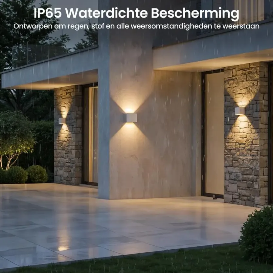 Goliving lamp – Wandlamp - Buitenlamp - LED-verlichting waterdicht - 10x10x10 cm