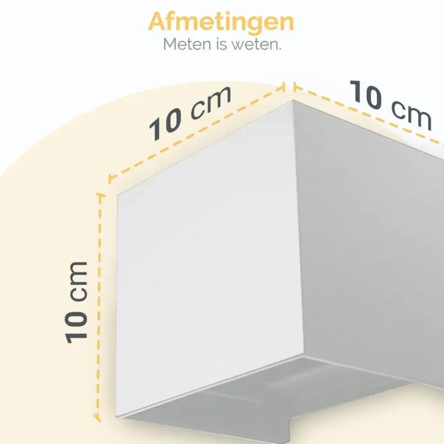 Goliving lamp – Wandlamp - Buitenlamp - LED-verlichting waterdicht - 10x10x10 cm