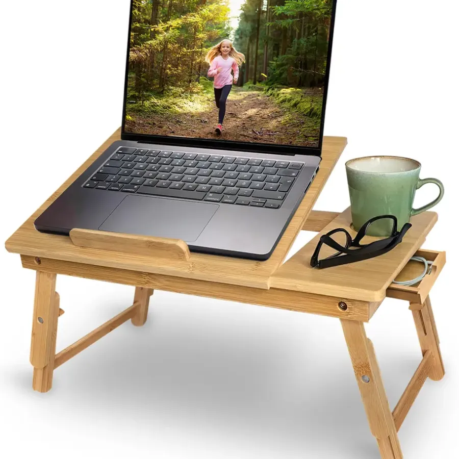 Dienbladen-Goliving Laptoptafel - Uitklapbaar 39 cm - Ergonomisch - Laptopstandaard