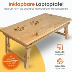 Dienbladen-Goliving Laptoptafel - Uitklapbaar 39 cm - Ergonomisch - Laptopstandaard