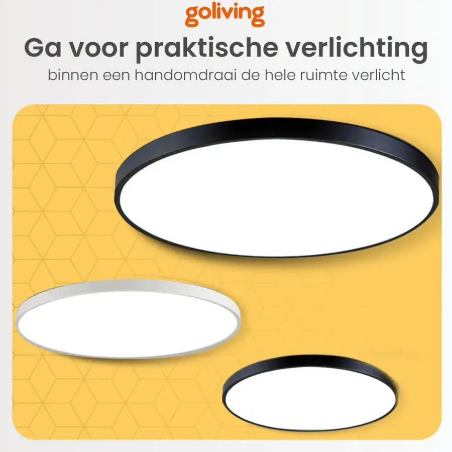 Plafondlampen-Goliving Plafondlamp - Plafonnière - LED - Ø30cm - Wit