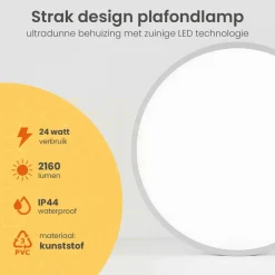 Plafondlampen-Goliving Plafondlamp - Plafonnière - LED - Ø30cm - Wit