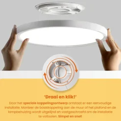 Plafondlampen-Goliving Plafondlamp - Plafonnière - LED - Ø30cm - Wit