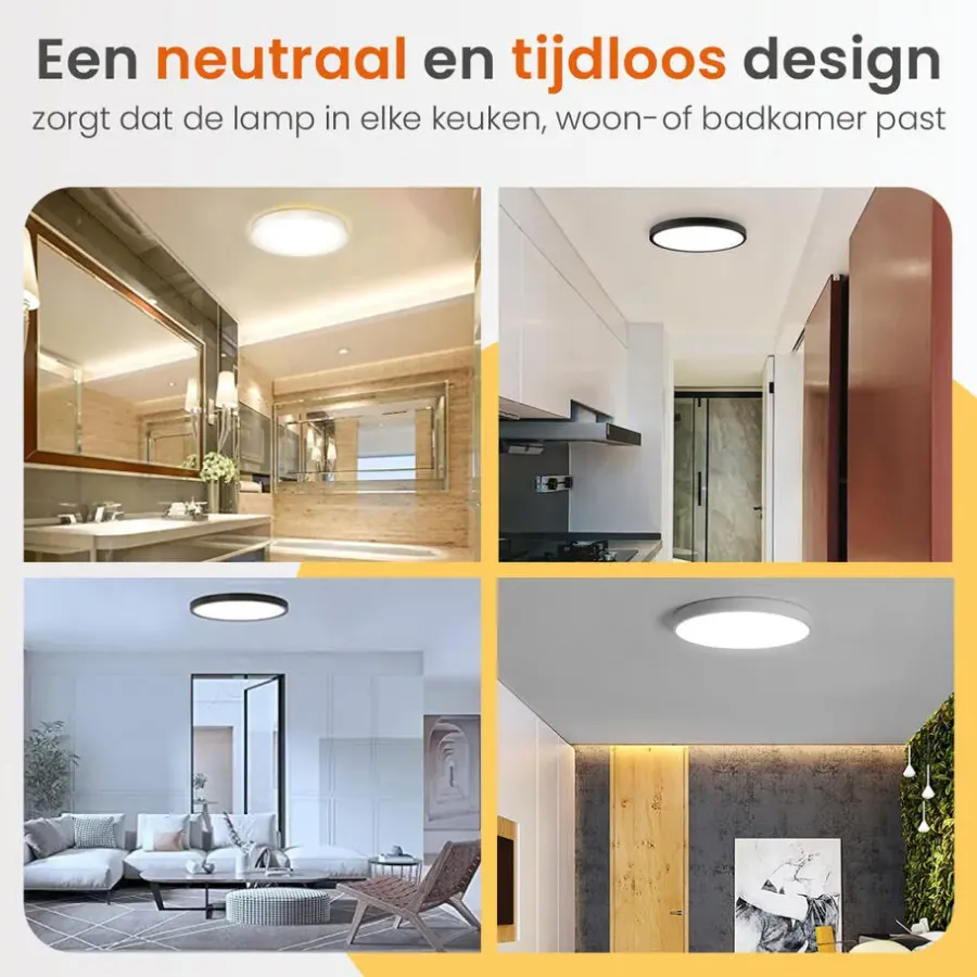 Plafondlampen-Goliving Plafondlamp - Plafonnière - LED - Ø30cm - Wit