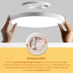 Goliving Plafondlamp - Plafonnière - LED - Ø23cm - Zwart