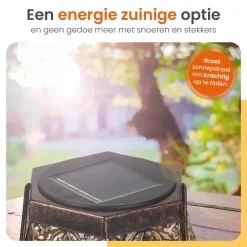 Kandelaars En Windlichten-Goliving Solar Tafellamp Glow – 2 Stuks – LED Buitenverlichting - Zonne-energie