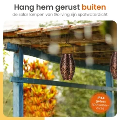 Kandelaars En Windlichten-Goliving Solar Tafellamp Zen – 2 Stuks – LED Buitenverlichting - Zonne-energie