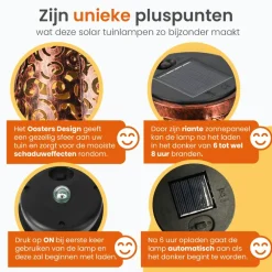 Kandelaars En Windlichten-Goliving Solar Tafellamp Zen – 2 Stuks – LED Buitenverlichting - Zonne-energie