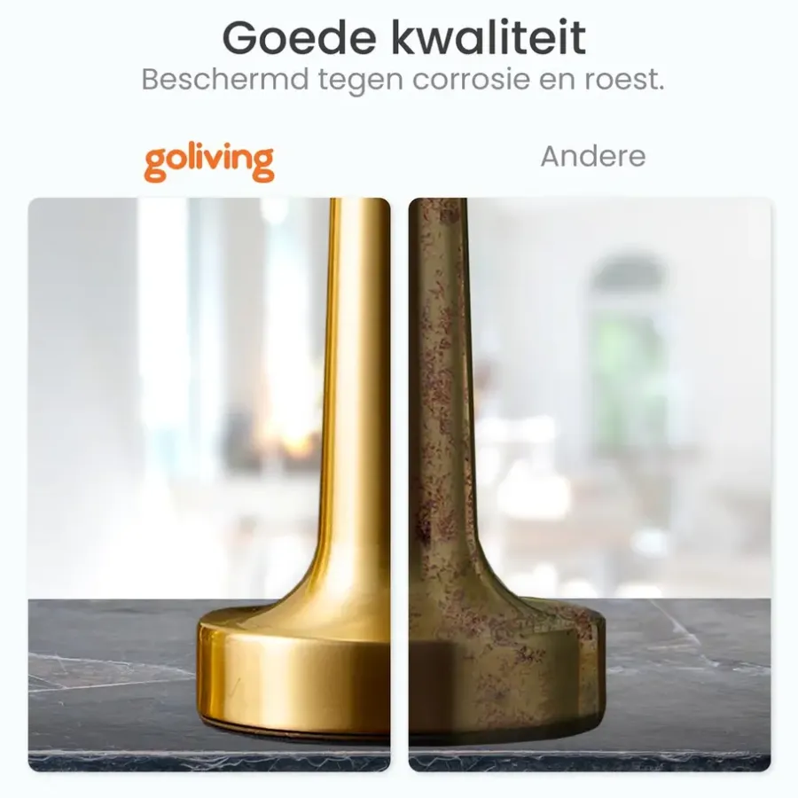 Goliving Tafellamp Oplaadbaar – Draadloos en dimbaar – Moderne touch lamp
