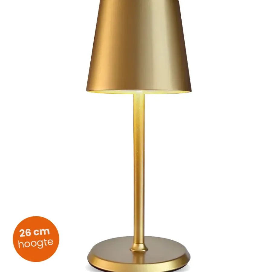 Goliving Tafellamp Oplaadbaar – Draadloos en dimbaar – Moderne touch lamp