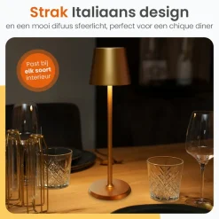 Tafellampen-Goliving Tafellamp Oplaadbaar – Draadloos en dimbaar – Moderne touch lamp
