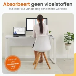 Vloerbescherming-Goliving Vloerbeschermer bureaustoel - 90x120cm - Bureaustoelmat