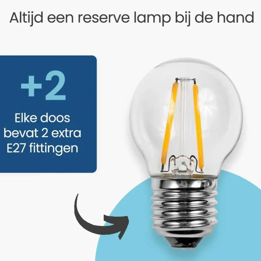 Gologi lichtsnoer buiten en binnen - Lichtslinger 5M - Tuinverlichting LED