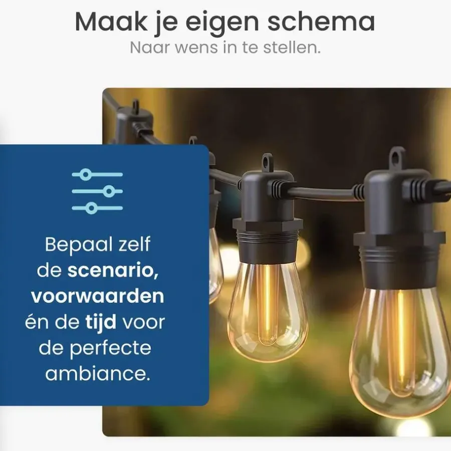 Gologi lichtsnoer buiten en binnen - Lichtslinger 5M - Tuinverlichting LED