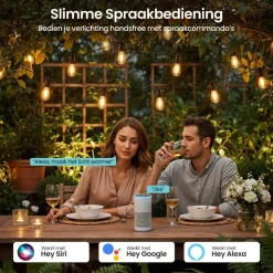 Buitenverlichting|Lichtsnoeren-Gologi lichtsnoer buiten en binnen - Lichtslinger 15M - Tuinverlichting LED