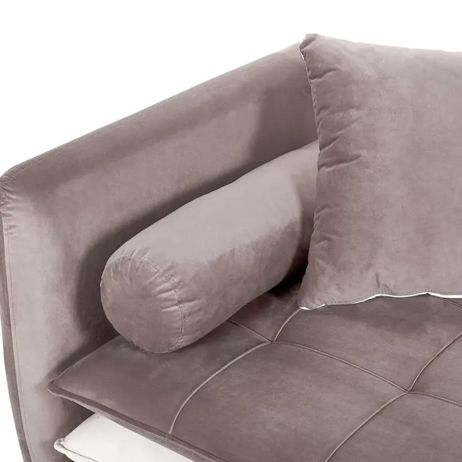 Beliani GONESSE - Chaise longue - Bruin - Linkerzijde - Polyester
